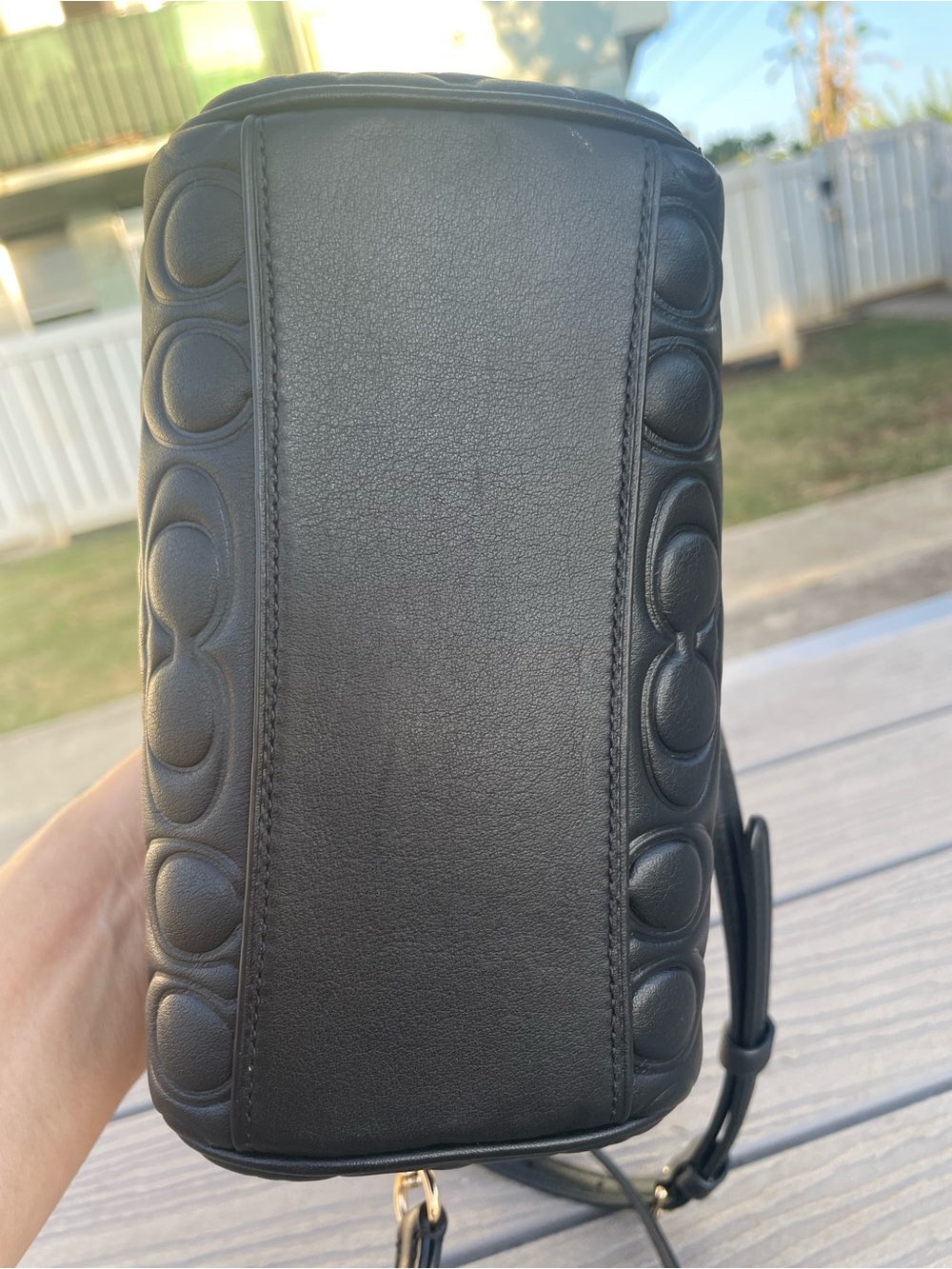 Coach Black Quilted Signature Mini Rowen with Gold Hardware - Picture 5 of 9
